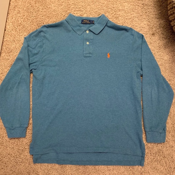 Polo Ralph Lauren long sleeve blue men’s large - Picture 1 of 5